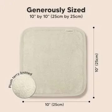 6-Pack Soft Bamboo Baby Washcloths for Newborns