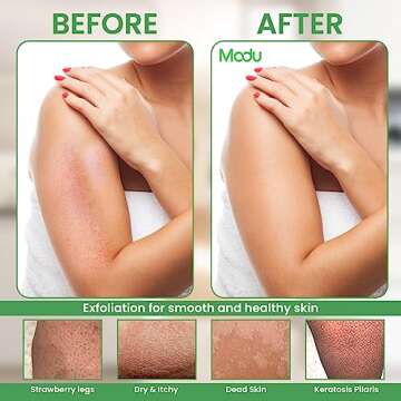 Modu 5 Pcs Korean Exfoliating Mitt Bath Washcloth 9.1 X 6 in-Asian Italy Towel (Large 5 Pcs Green)