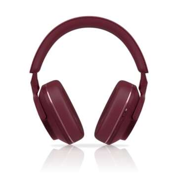 Bowers & Wilkins Limited Edition Px7 S2e Over-Ear Headphones - Enhanced Noise Cancellation & Transparency Mode, Crystal-Clear Calls, Bluetooth, 30-Hour Playback, Ruby Red