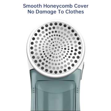 Fabric Shaver, Electric Lint Remover for Clothes, Lint Shaver for Clothing, Sweater Shaver with 2 Replaceable Stainless Steel Blades, Effectively Remove Couch Pills, Lint, Fuzz Battery Operated
