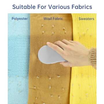 Fabric Shaver, Electric Lint Remover for Clothes, Lint Shaver for Clothing, Sweater Shaver with 2 Replaceable Stainless Steel Blades, Effectively Remove Couch Pills, Lint, Fuzz Battery Operated