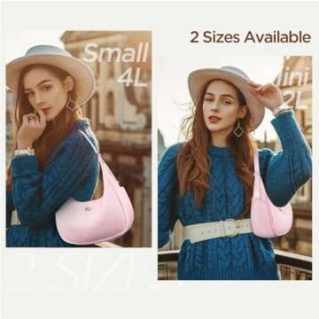 Babysun Mini Shoulder Bag Women Nylon Crescent Bag 4L Underarm Shoulder Purse