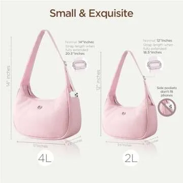 Babysun Mini Nylon Crescent Shoulder Bag for Women