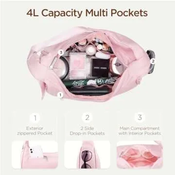 Babysun Mini Nylon Crescent Shoulder Bag for Women