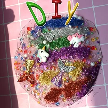 Hulluter 70PCS Slime Kit: Foam Beads & Glitter for DIY Fun