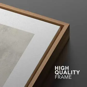 SIGNWIN Framed Canvas Print Wall Art Set Black Tan Ring Spiral Collage Abstract Shapes Cozy Neutral Modern Art Decorative Nordic Multicolor for Living Room, Bedroom, Office - 16"x24"x2 Natural