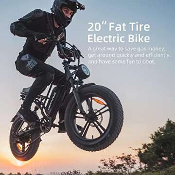 HAPPYRUN Electric Bike 1500W Motor 20" Fat Tire
