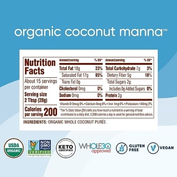 Nutiva Organic Coconut Manna, 15 Oz - Creamy Coconut Butter