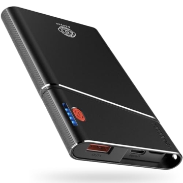 Aaoyun Portable Charger, 22.5W PD Fast Charging 10000mAh Power Bank with Detachable USB C Cable for ...