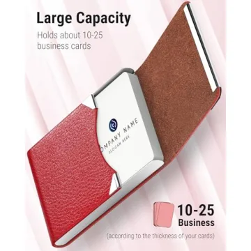 MaxGear Business Card Holder - Stylish PU Leather Case