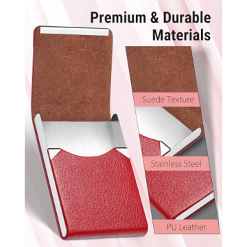 MaxGear Business Card Holder - Stylish PU Leather Case