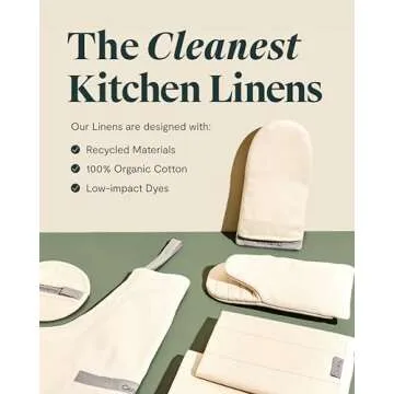 Caraway Oven Mitts - Premium Organic Cotton Set of 2 in Cream