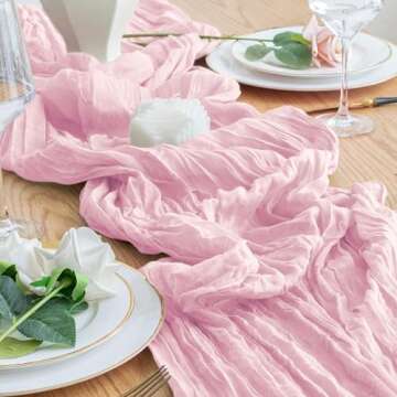 Xiomot Cheesecloth Table Runners for Elegant Events