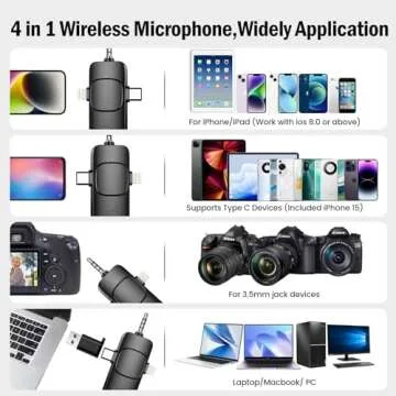 BYbrutek Wireless Lavalier Mic for iPhone and Android