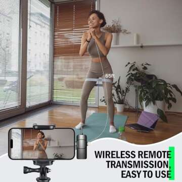 BYbrutek Wireless Lavalier Mic for iPhone and Android