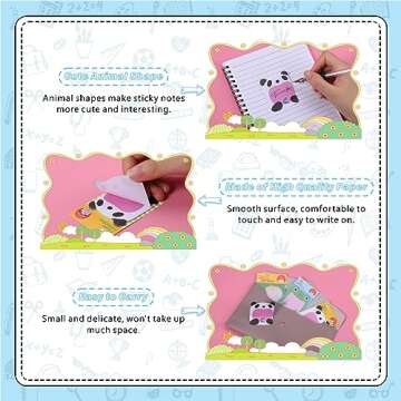 Fun JIANTA Cute Animals Sticky Notes Set for All Ages