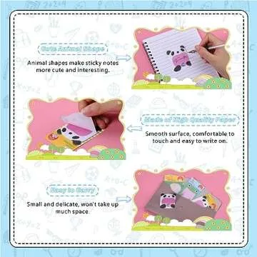 Fun JIANTA Cute Animals Sticky Notes Set for All Ages