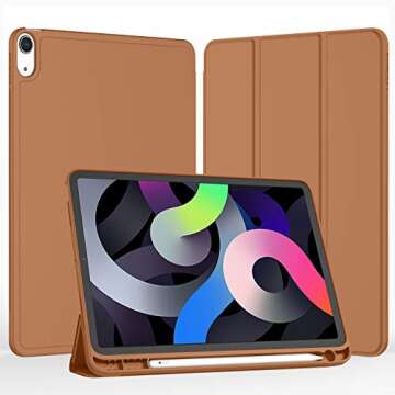 iMieet iPad Air 11 Inch Case M2 2024, iPad Air 5th/4th Generation Case 2022/2020 10.9 Inch with Penc...