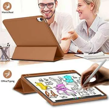 Stylish iMieet iPad Air Case with Pencil Holder 2024