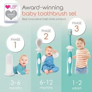 Cherish Baby Care Baby Toothbrush & Toddler Toothbrush Set for 0-2 Years, BPA-Free & Safety-Tested, ...
