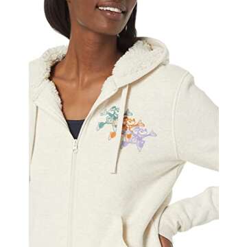 Amazon Essentials Disney | Marvel | Star Wars | Princess Women's Fleece Sherpa-Lined Full-Zip Hoodies, Dancing Minnie, X-Large