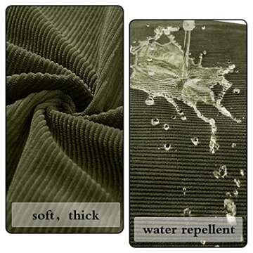 KALIDI Women Corduroy Tote Bag Large Shoulder Tote Bag with Zipper Pocket Casual Hobo Handbag Big Capacity Shopping Work Bag