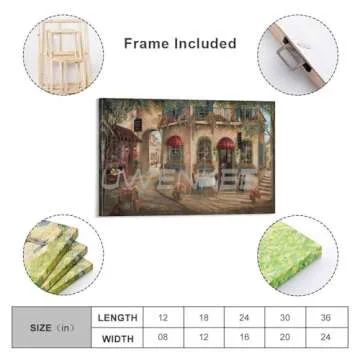 PohUy Gino's Pizzaria by Ruane Manning Poster Decorative Painting Canvas Wall Art Living Room Poster...