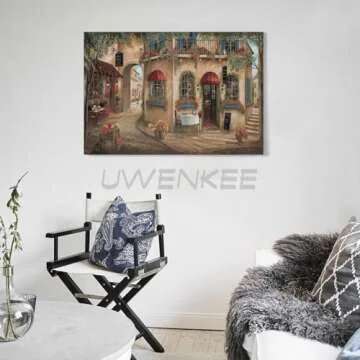 PohUy Gino's Pizzaria by Ruane Manning Poster Decorative Painting Canvas Wall Art Living Room Posters Bedroom Painting 20x30inch(50x75cm), Frame-style