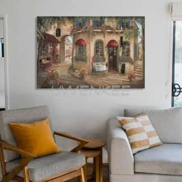 PohUy Gino's Pizzaria by Ruane Manning Poster Decorative Painting Canvas Wall Art Living Room Posters Bedroom Painting 20x30inch(50x75cm), Frame-style