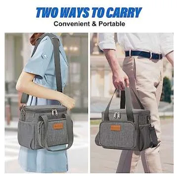 Macadamla Weinas Insulated Lunch Bag for Adults – Perfect for Work, Picnics, and More!