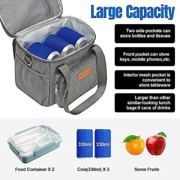 Macadamla Weinas Insulated Lunch Cooler Bag for Adults