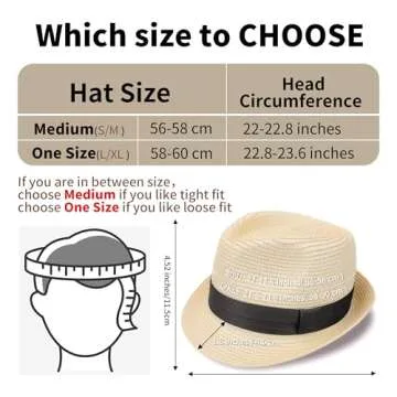 Packable Straw Fedora Hat for Summer Adventure