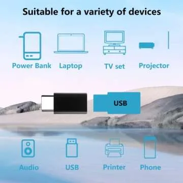 VAKS USB C Adapter 4-Pack - Fast Charging, Data Transfer, and Compatibility with Type C Devices