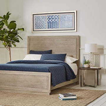 Amazon Brand – Stone & Beam Ceramic Geometric Cut-Out Table Desk Lamp With LED Light Bulb, 22"H, Polished Nickel