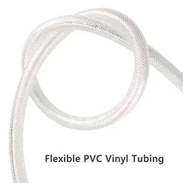 1" ID x 10 Ft High Pressure Braided Clear PVC Vinyl Tubing Flexible Vinyl Tube, Heavy Duty Reinforced Vinyl Hose Tubing, BPA Free and Non Toxic