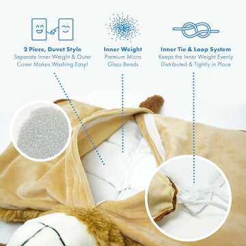 Harkla Weighted Stuffed Animal - Comforting Lap Pad for Kids