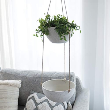 LA JOLIE MUSE 2 Tier Hanging Planters for Garden Elegance