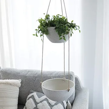 LA JOLIE MUSE 2 Tier Hanging Planters for Garden Elegance