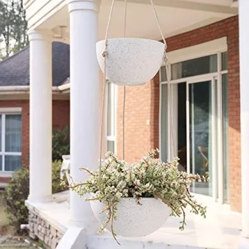 LA JOLIE MUSE 2 Tier Hanging Planters for Garden Elegance