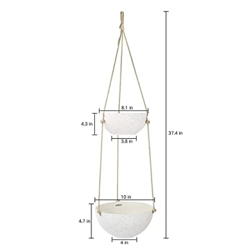 LA JOLIE MUSE 2 Tier Hanging Planters for Garden Elegance