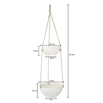 LA JOLIE MUSE 2 Tier Hanging Planters for Garden Elegance