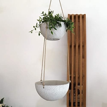 LA JOLIE MUSE 2 Tier Hanging Planters for Garden Elegance