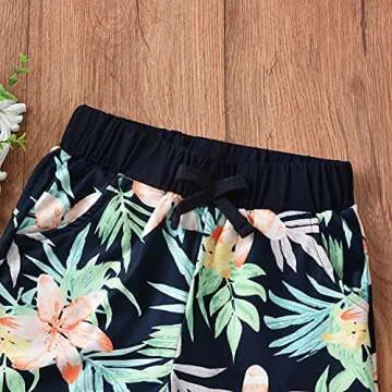 Aalizzwell Toddler Hawaiian Outfit Set for Summer Fun