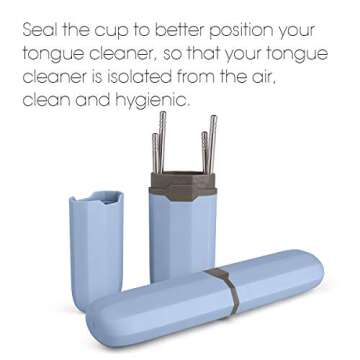 Tongue Scraper,Stocking Stuffers Tongue Cleaner For Adults,2pack Tounge Scraper Cleaner Stainless Steel Gifts For Men and Women With Case.