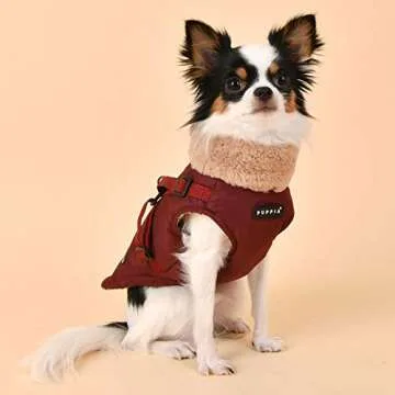 Premium Puppia Winter Dog Coat with Integrated Harness