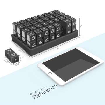 ZIKEE 30 Day Pill Organizer Monthly, Portable One Month Pill Box Cases with 32 Twice a Day AM PM Compartments for Vitamins, Fish Oil, Supplements and Medications（Black