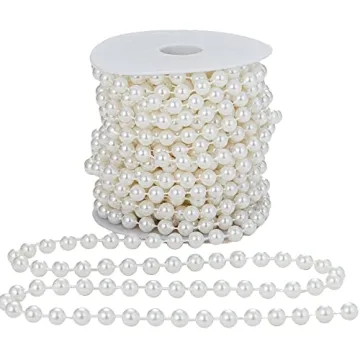 YoungJewl Faux Pearl Beads Garland 33ft for Events