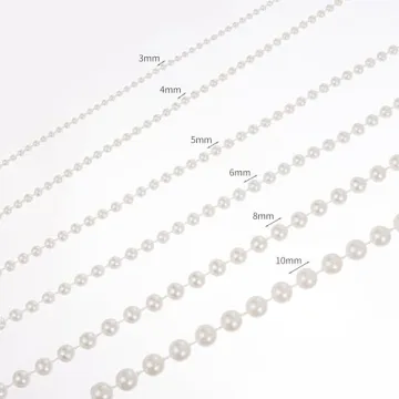 YoungJewl Faux Pearl Beads Garland 33ft for Events
