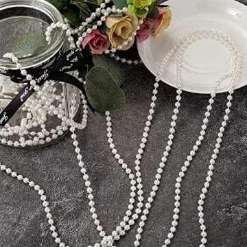 YoungJewl Faux Pearl Beads Garland 33ft for Events