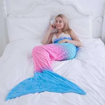 Softan Adults Mermaid Tail Blanket for Cozy Comfort